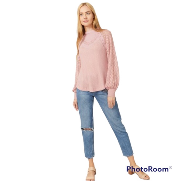 Free People Rose Sweetest Thing Thermal size m - Picture 5 of 14